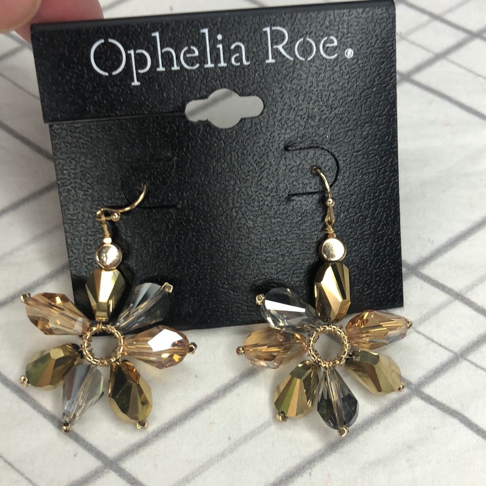 Ophelia Roe beaded flower earrings
